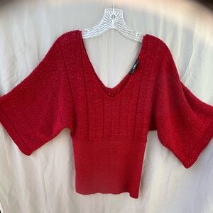 I.N. San Francisco Red V-Neck Sweater Collection